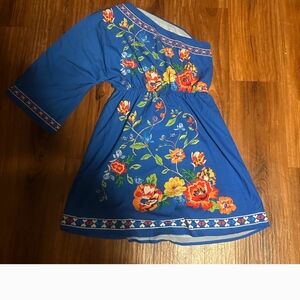 Floral Blue Kids Dress